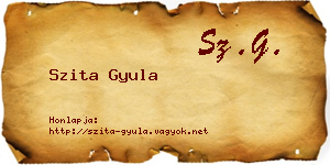 Szita Gyula névjegykártya